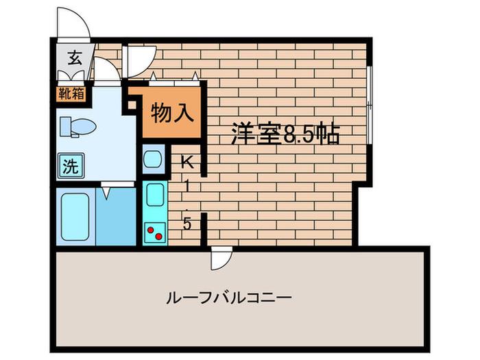 MODULOR祐天寺(1K/4階)の間取り写真