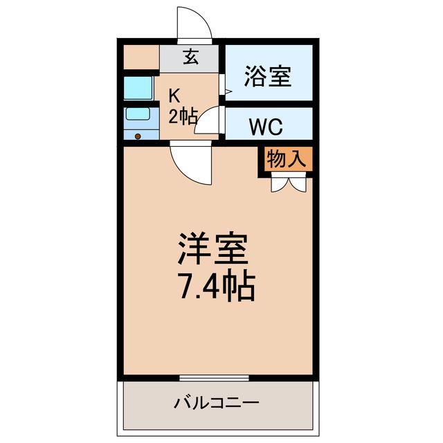 ルミエール蒼(1K/3階)の間取り写真