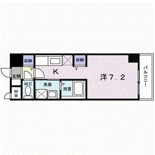 パークサイド砂山(1K/4階)の間取り写真