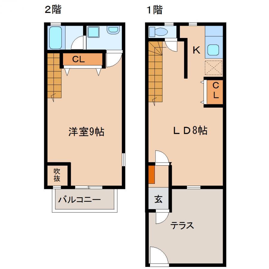 BEANS HOUSE II(1LDK/1階)の間取り写真
