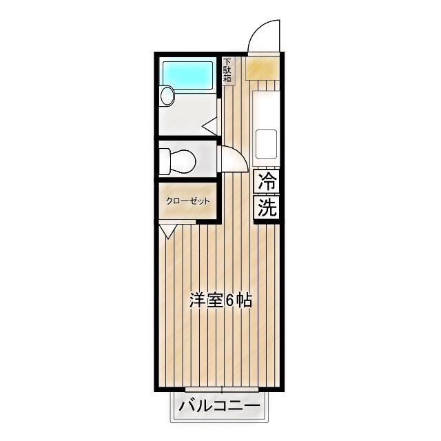 ベネーレ(1K/1階)の間取り写真