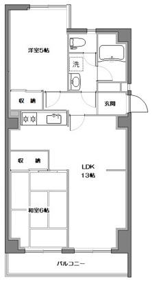 クレール碑文谷(2LDK/2階)の間取り写真