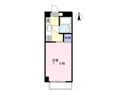 シティピア(1K/4階)の間取り写真