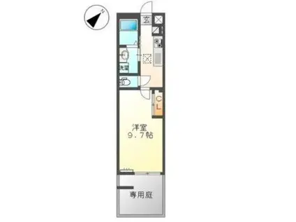 カンパニュール(1K/1階)の間取り写真