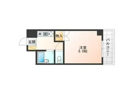 ピア ボナール(1K/4階)の間取り写真