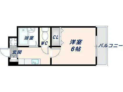 ジュネスチャイムパートII(1K/1階)の間取り写真