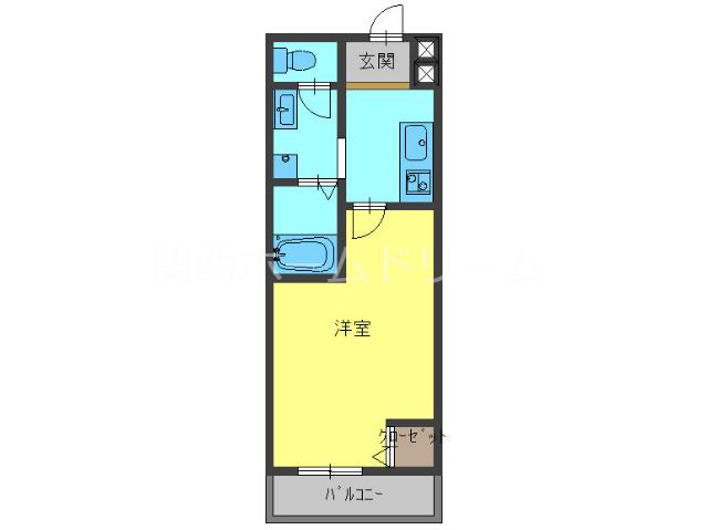 フィオレンテ栄町(1K/2階)の間取り写真