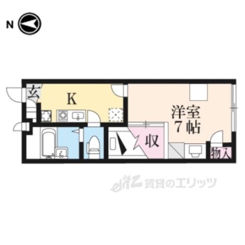 レオパレスジョーウンⅢ番館(1K/2階)の間取り写真