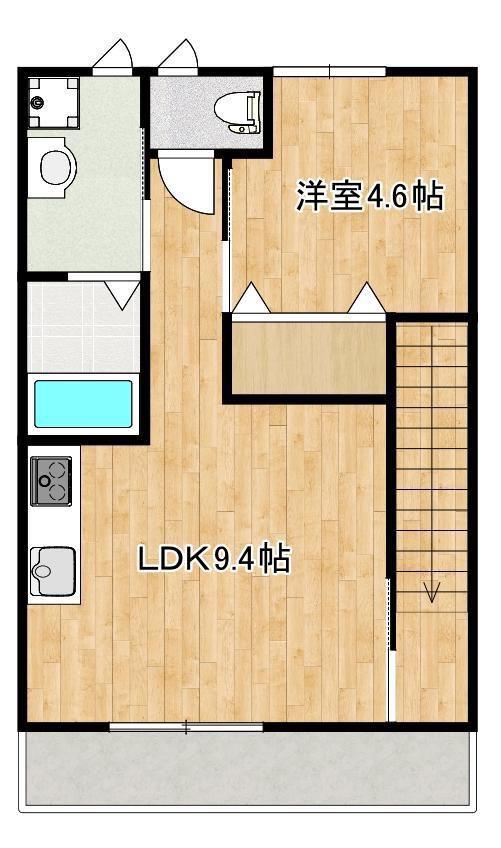 FLOWER VALLEY I(1LDK/2階)の間取り写真