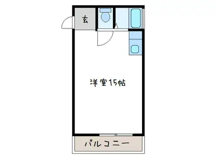 グランキューブ青山町(ワンルーム/2階)の間取り写真