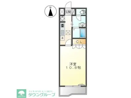 IVY COURT(1K/1階)の間取り写真