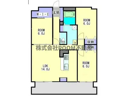 NOAH天神(3LDK/10階)の間取り写真