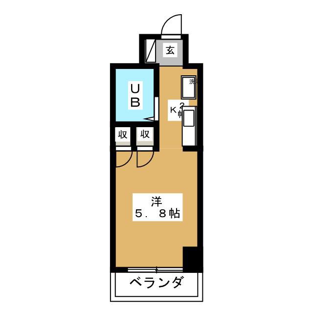 リバティーMA(ワンルーム/1階)の間取り写真