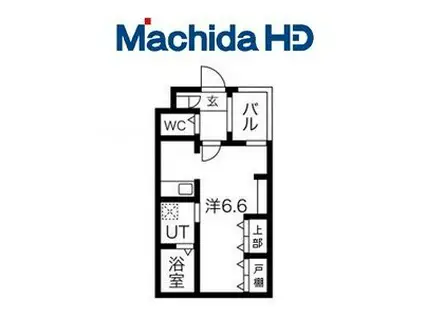 ジーイードゥ(ワンルーム/2階)の間取り写真