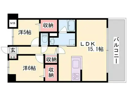 OAFLAT阿成(2LDK/1階)の間取り写真