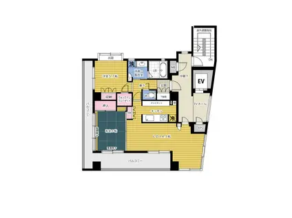 トゥールビヨン(2LDK/8階)の間取り写真