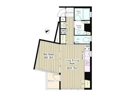 ヒルクレスト御茶ノ水(1LDK/4階)の間取り写真