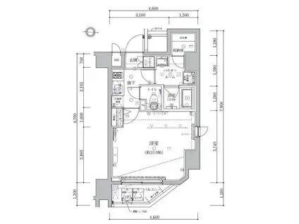 アルテシモ オアゾ(1K/6階)の間取り写真