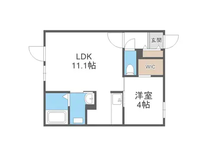 JANUS RESIDENCES南平岸駅前(1LDK/3階)の間取り写真