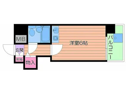 シャルムメゾン都島内代(1K/3階)の間取り写真