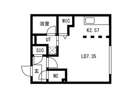 シュナクランツ(1K/2階)の間取り写真