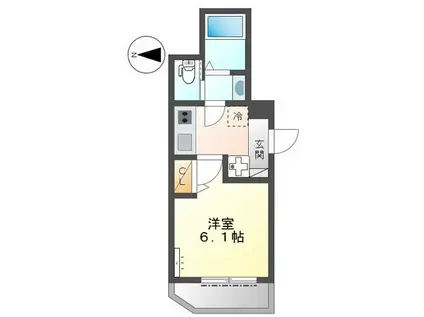 NEW SOLEIL NAKANOBU(1K/1階)の間取り写真