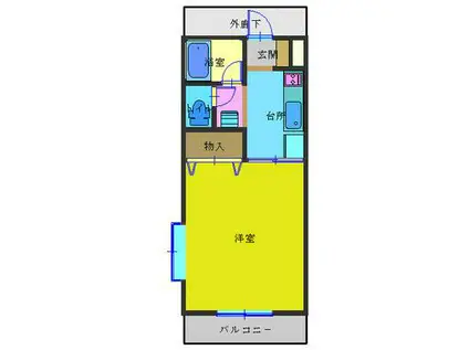 メゾンそれいゆ(1K/1階)の間取り写真