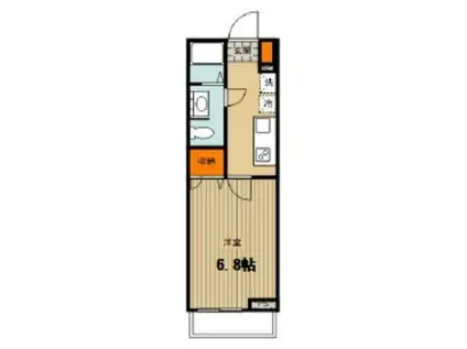 CORUSCANT 吉祥寺(1K/1階)の間取り写真