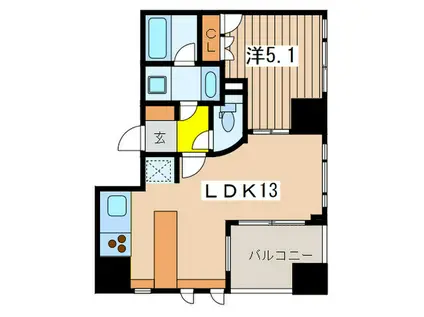 メゾンド日本橋三越前(1LDK/5階)の間取り写真