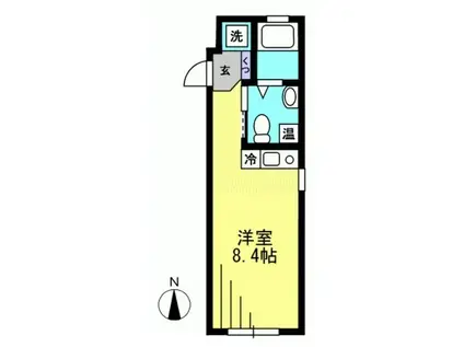 LINO蒲田(ワンルーム/1階)の間取り写真