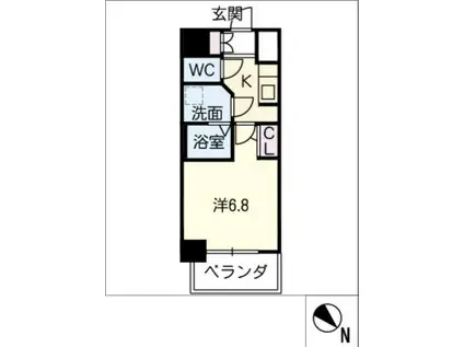CK-RESIDENCE野並駅前(1K/7階)の間取り写真