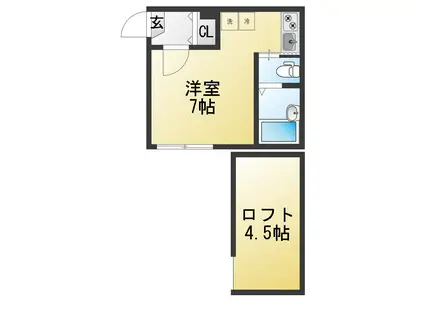 追浜オーシャン(ワンルーム/1階)の間取り写真