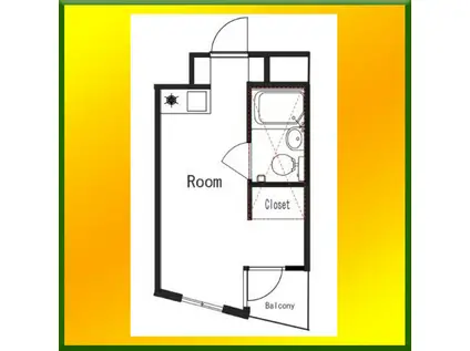 クラウディスプーン(ワンルーム/3階)の間取り写真
