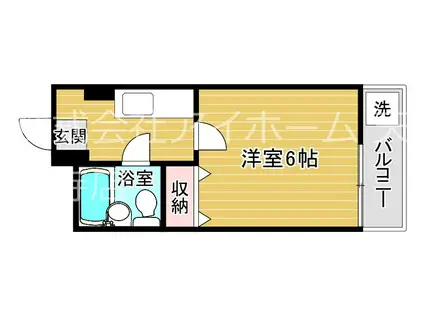 カツタビルディング(1K/7階)の間取り写真