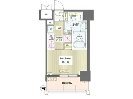 I-SUITEHIGASHINAKANO(1K/7階)の間取り写真