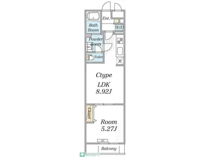 リブリ・綾瀬(1LDK/1階)の間取り写真