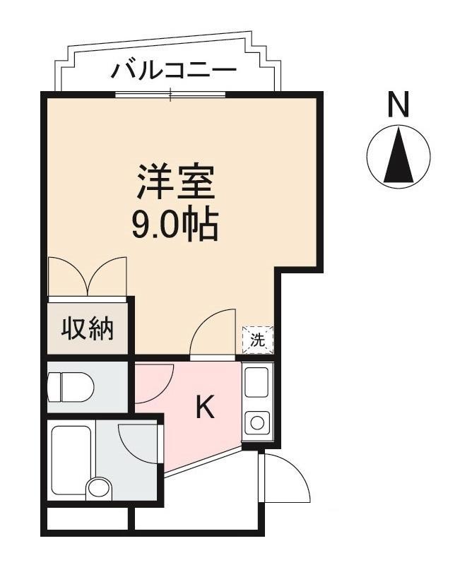ディエス西宝町(1K/3階)の間取り写真
