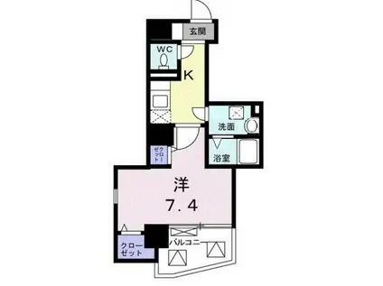 エテルナーレ浦和常盤(1K/6階)の間取り写真