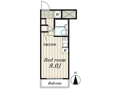 パイントゥリー目白(ワンルーム/2階)の間取り写真