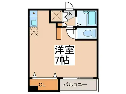 ブライトンコート(ワンルーム/1階)の間取り写真