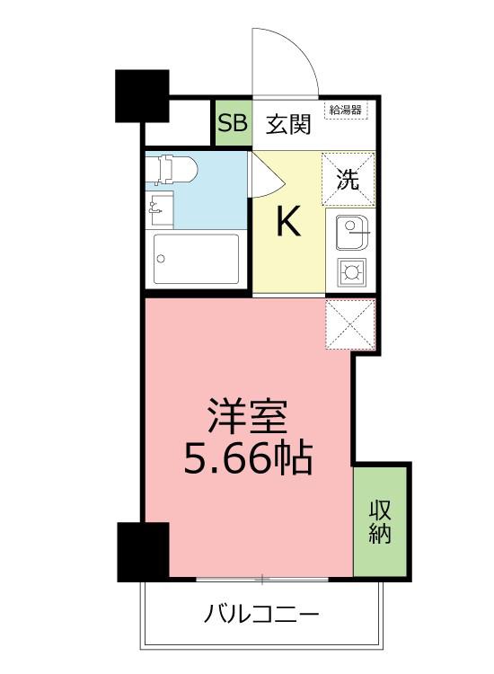 裕源ハイツ(ワンルーム/3階)の間取り写真