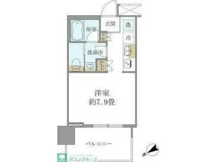 BRILLIA TOWER 浜離宮(1K/16階)の間取り写真