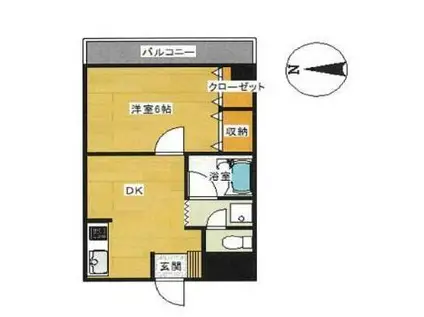 サンファミリー豊岡(1DK/3階)の間取り写真
