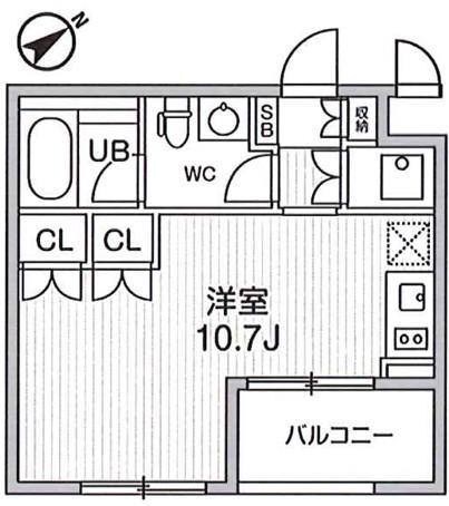 大田西馬込レジデンス(ワンルーム/3階)の間取り写真