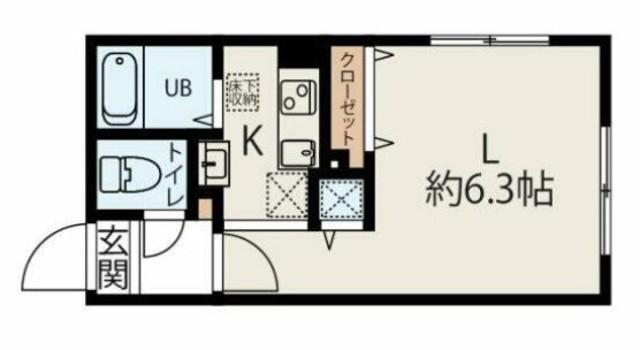 MODULOR氷川台(1K/4階)の間取り写真