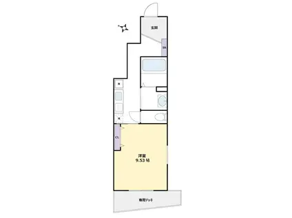 ルーモ大岡山(1K/1階)の間取り写真