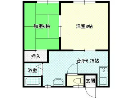メゾンアバンセ C棟(2DK/2階)の間取り写真