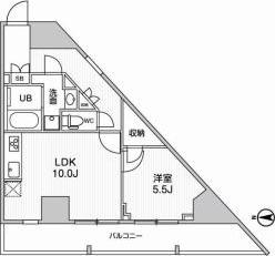 グラシアプレイス曳舟(1LDK/7階)の間取り写真