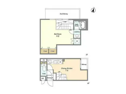 LEGALAND笹塚-リーガランド笹塚-(1DK/4階)の間取り写真
