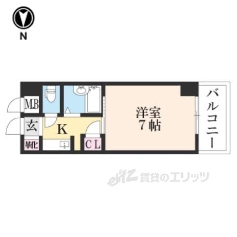 レジデンスオークラ(1K/2階)の間取り写真